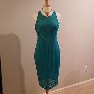 Teal colored dress